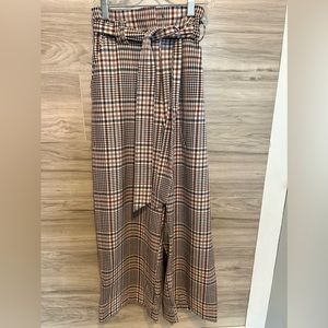 H&M paper bag plaid pants- size 4